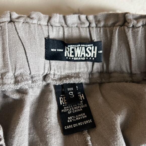 Rewash Brand Women Adjustable Linen Shorts Size Small - Picture 3 of 5